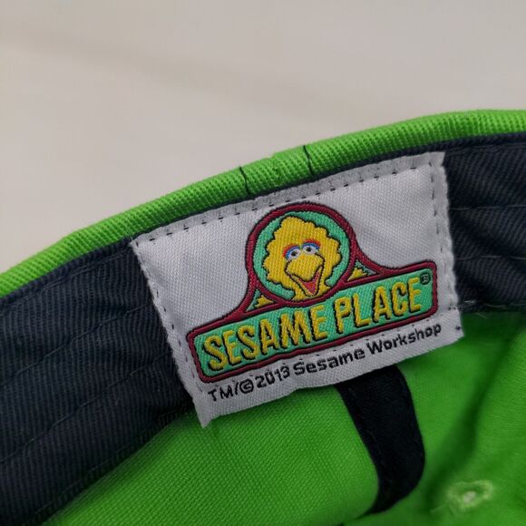 Sesame Place Boy's Strapback Hat Green Seaword 2014 Cotton Poly Blend - Picture 7 of 8
